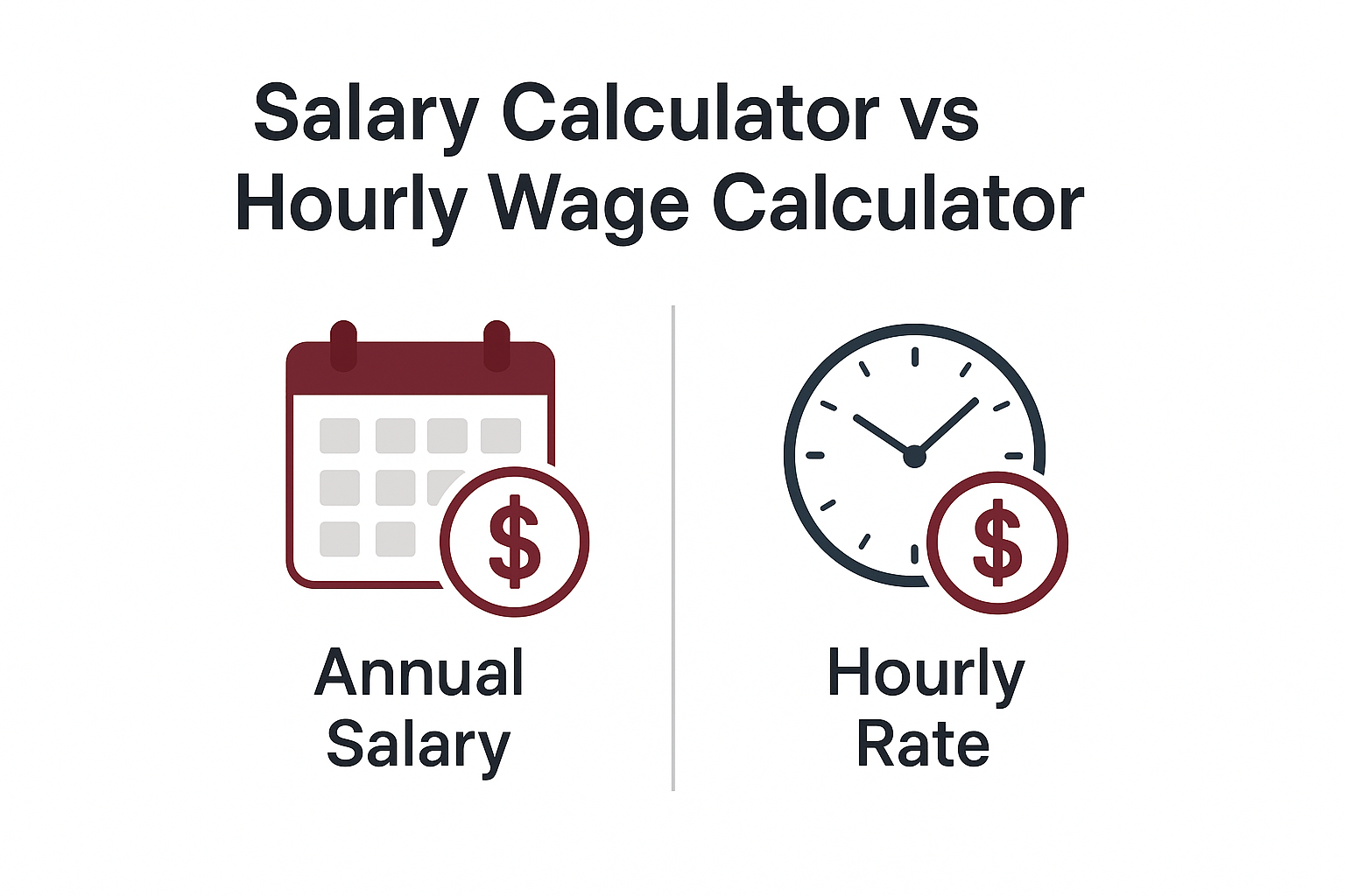 Salary Calculator vs Hourly Wage Calculator Comparison between Salary Calculator and Hourly Wage Calculator